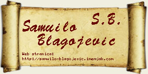 Samuilo Blagojević vizit kartica